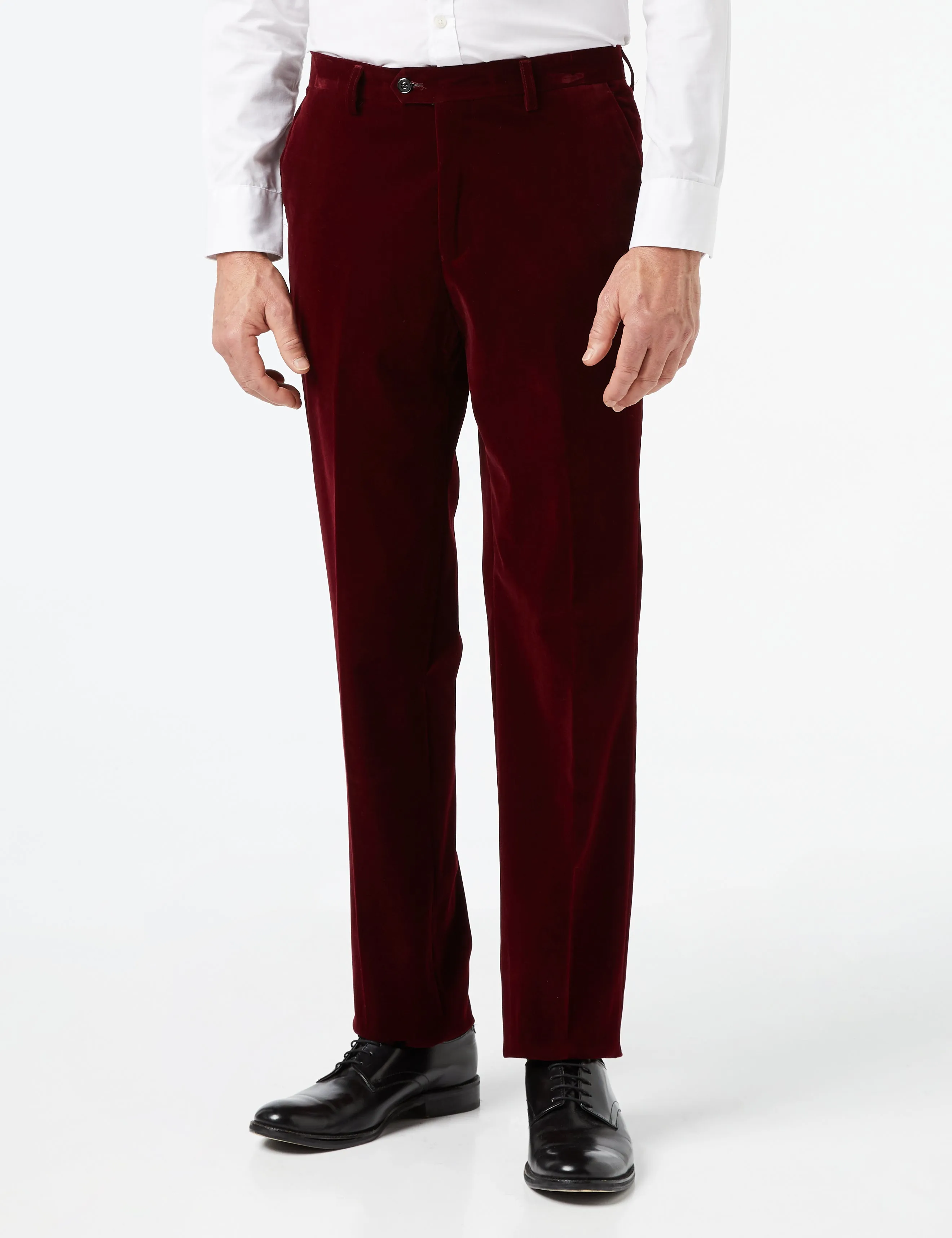 SAM - Burgundy Velvet 3 Piece Wedding Suit