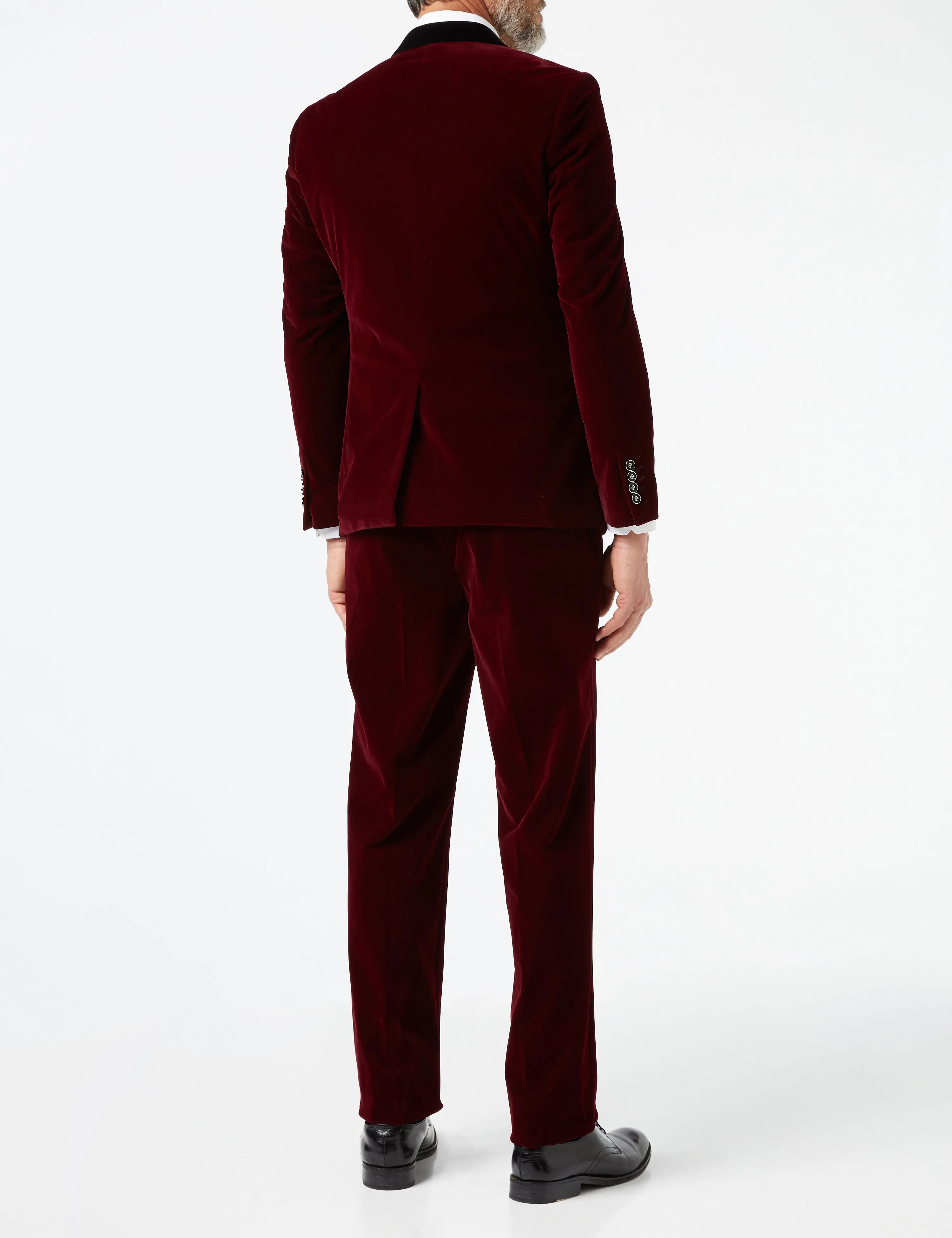 SAM - Burgundy Velvet 3 Piece Wedding Suit