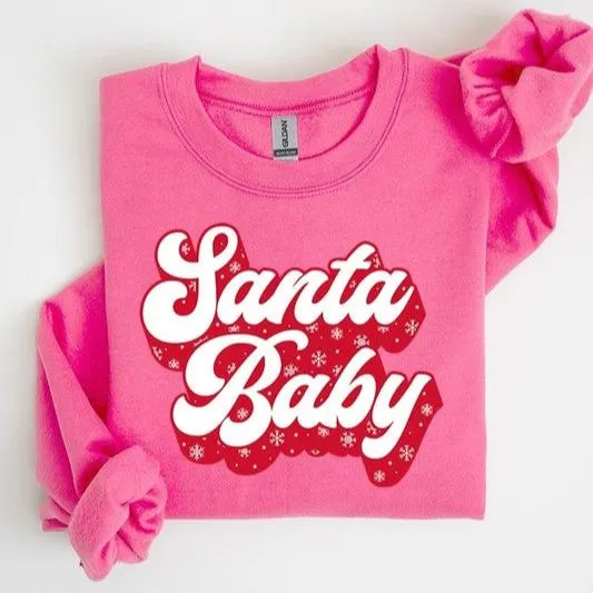 Santa Baby Graphic Fleece Sweatshirts