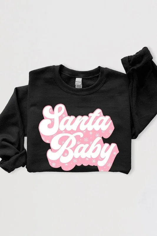 Santa Baby Graphic Fleece Sweatshirts