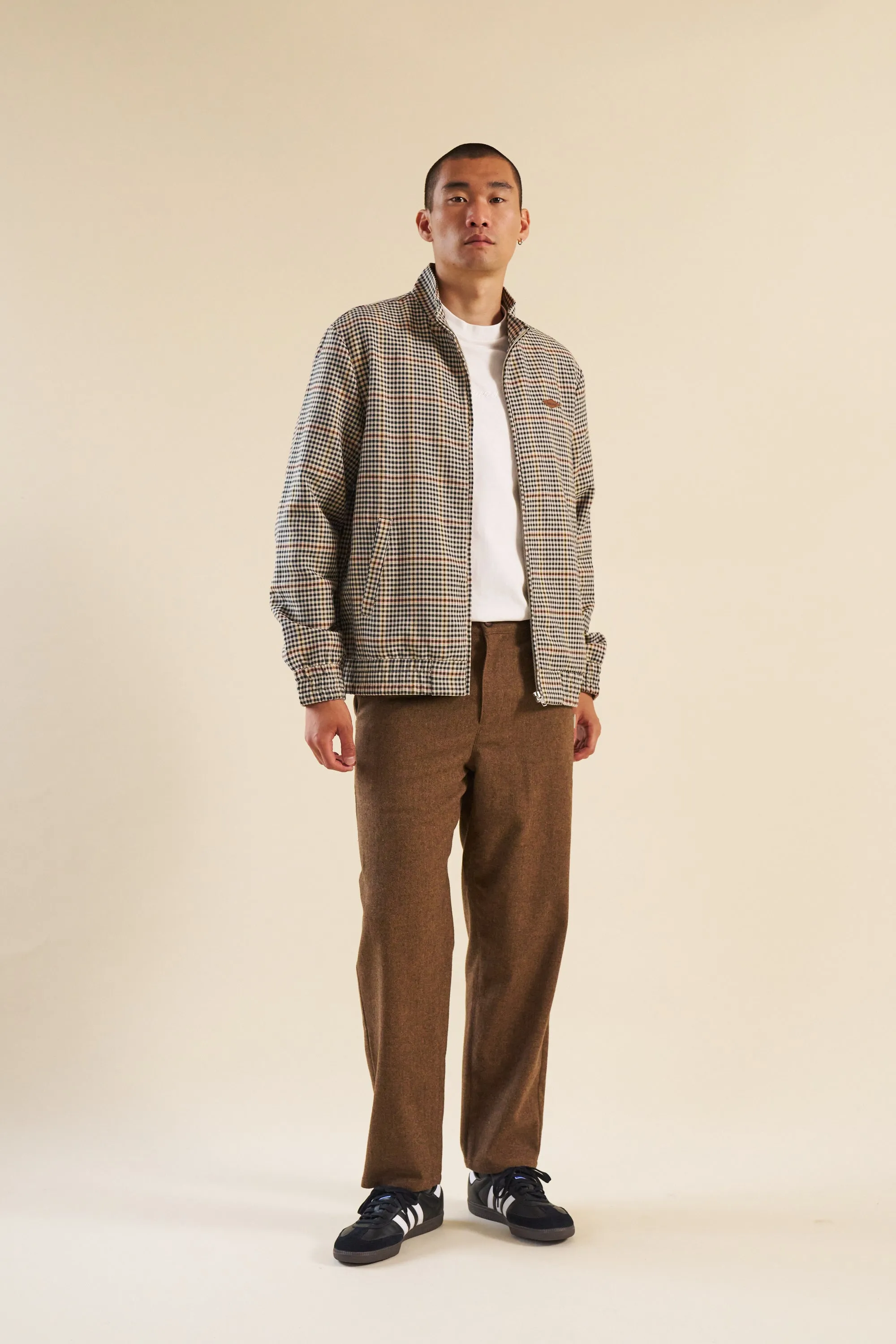 SHAUN HOUNDSTOOTH HARRINGTON JACKET