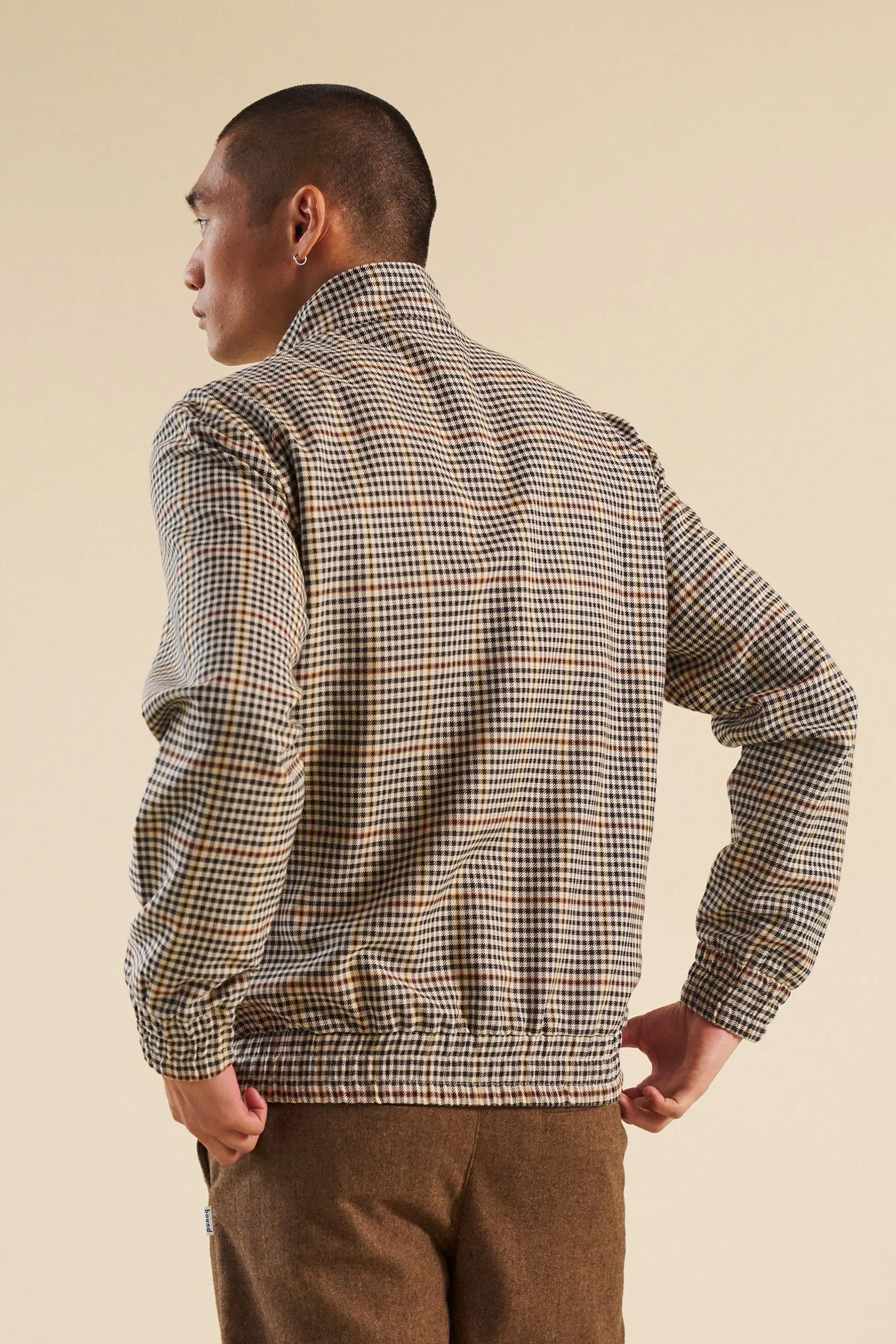 SHAUN HOUNDSTOOTH HARRINGTON JACKET