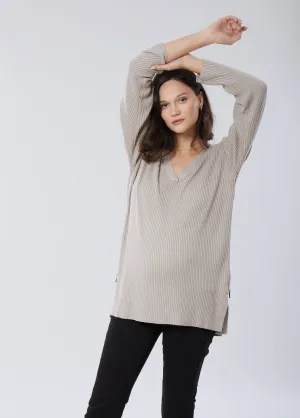 Side Zip Maternity   Nursing Sweater