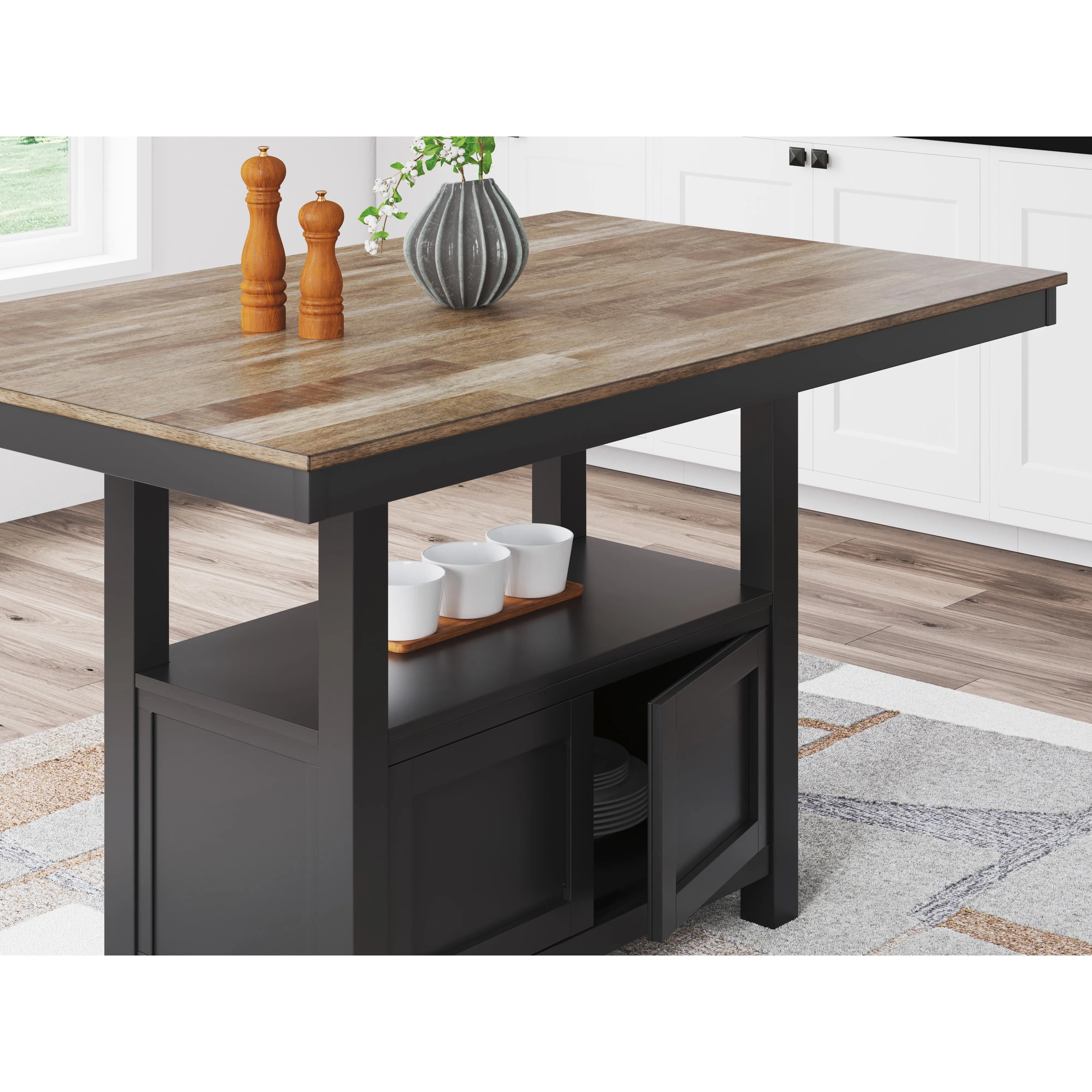 Signature Design by Ashley Wildenauer Counter Height Dining Table with Pedestal Base D634-13