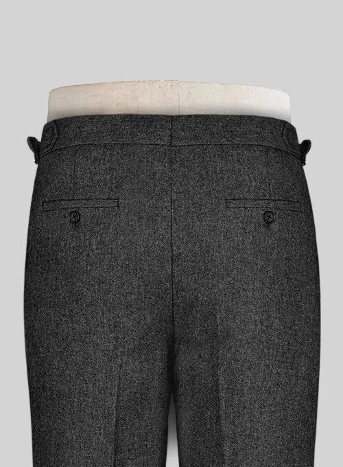 Stone Charcoal Highland Tweed Trousers