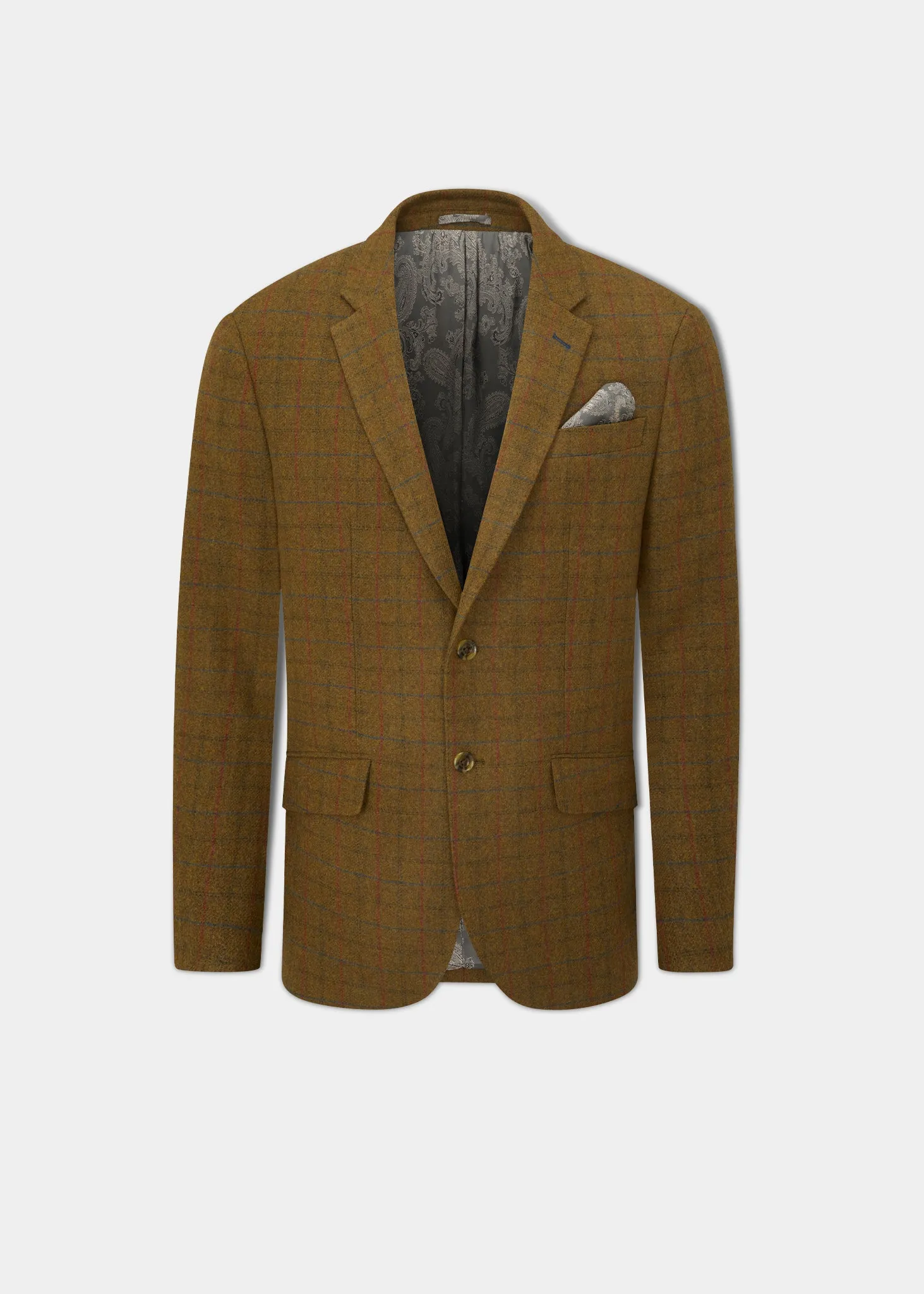 Surrey Tweed Lined Blazer In Moor - Regular Fit