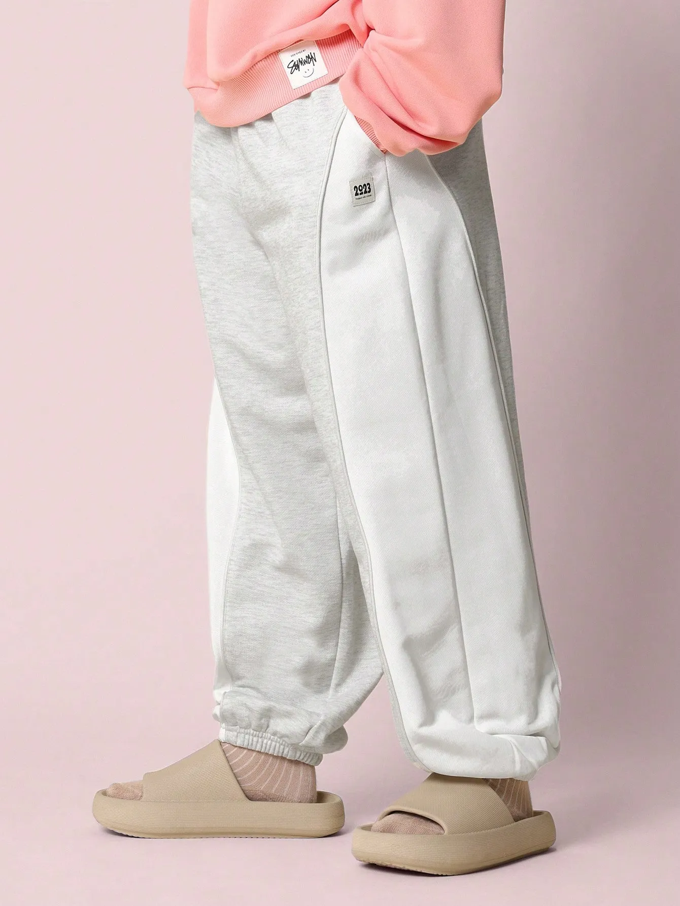 Tween Girls Comfy Straight Fit Colour Block Essential 90's Jogger