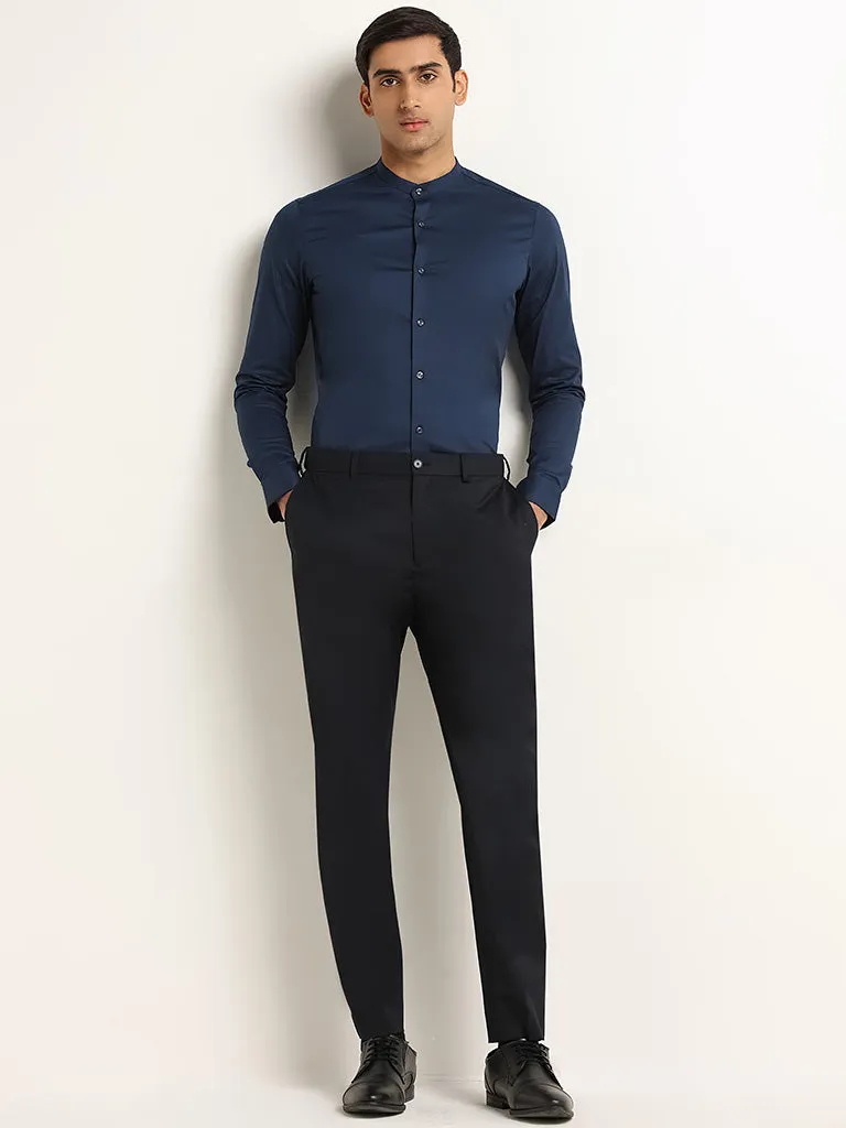 WES Formals Navy Ultra Slim Fit Shirt