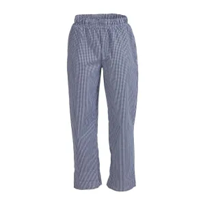 Whites Unisex Vegas Chefs Trousers Small Blue and White Check 2XL - B311-XXL