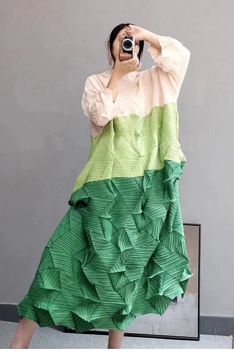 Women's Chic Oversized Japanese Pleated Dress